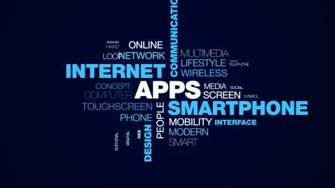 Apps smartphone internet communication technology software business connection Stock Photos
