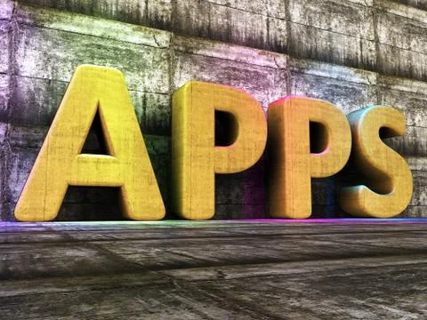 Apps Software Representing Softwares Programs And Internet Ilustración de archivo