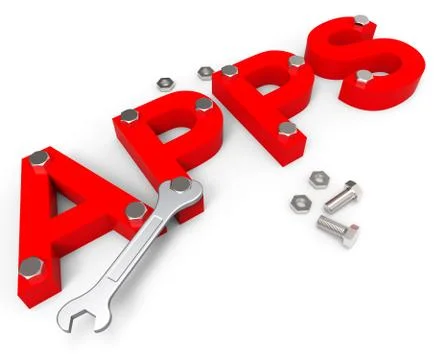 Apps Software Showing Programming Shareware And Application Stock Illustration