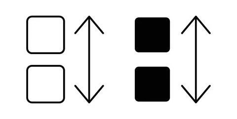 Apps sort icon symbol, outline icons Stock Illustration