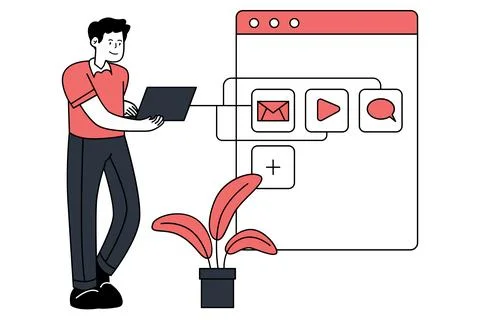 Apps Testing and Developmentillustration Stock Illustration