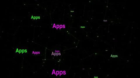 Apps text against network background Stock Illustration