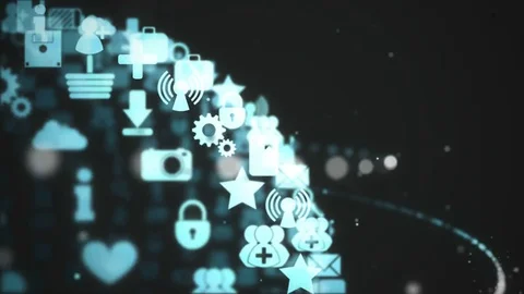 Apps turns into sphere Stock-Footage 83679283