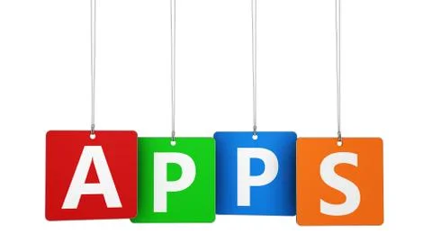 Apps Word On Tags Stock Illustration