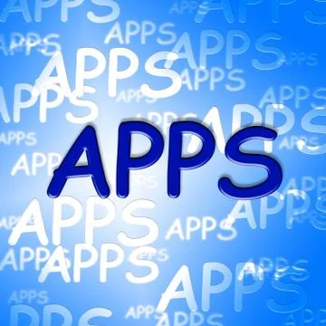 Apps Words Shows Application Software And Program Ilustración de archivo