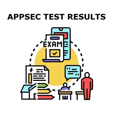 Appsec test results document analysis process Ilustração Stock