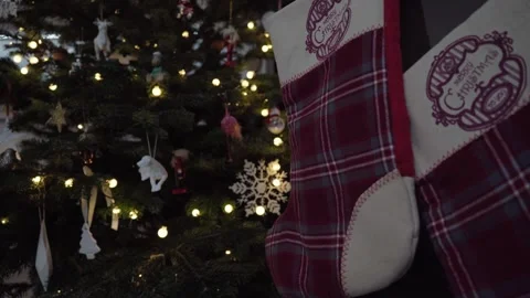 Appy New Year Christmas Tree Decorated Nutcracker Soldier Toys Stock Footage 258498940