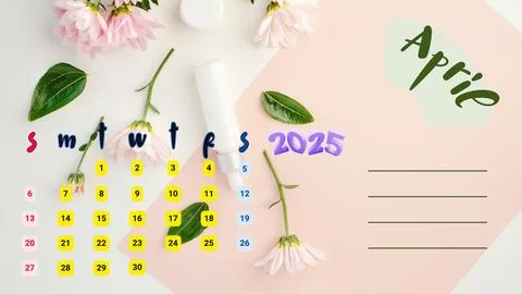 - Apr 2025 Illustrazione stock