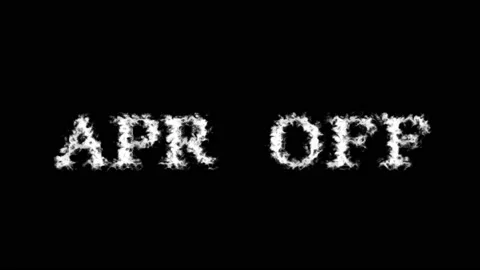 Apr Off cloud text effect black isolated background Stock Footage 138722039