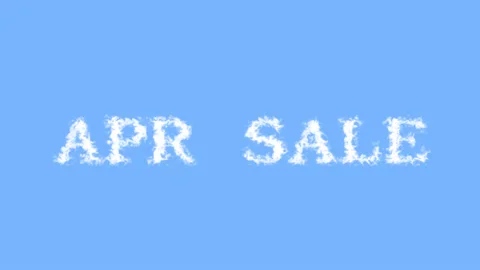 Apr Sale cloud text effect sky isolated background Stock Footage 138722127