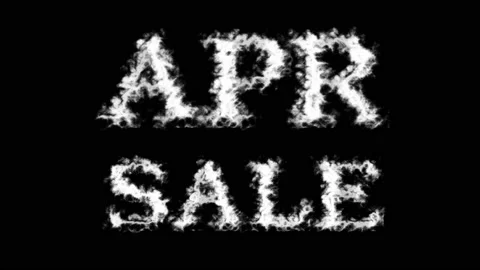 Apr Sale cloud text effect black isolated background Stock-Footage 139638405