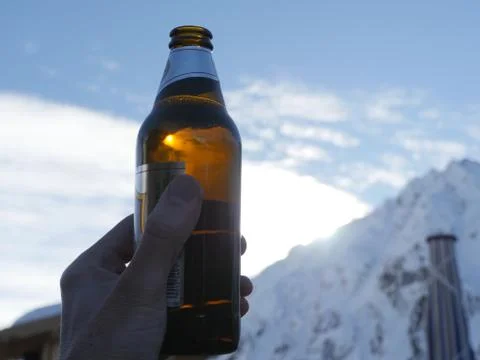 Apres ski beer Foto stock