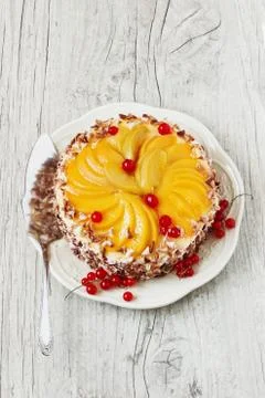 Apricot cake Stock Photos