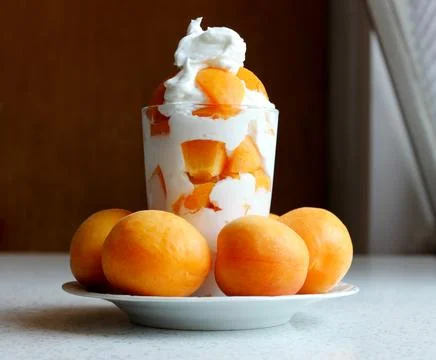Apricot Dessert Stock Photos