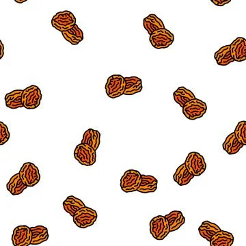 Apricot dried fruit vector seamless pattern 스톡 일러스트