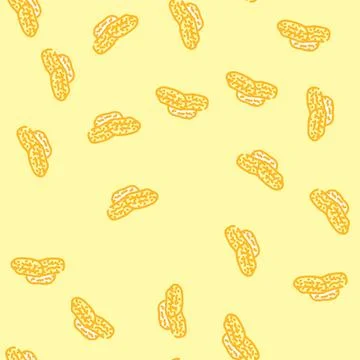 Apricot dried fruit vector seamless pattern Stock Illustration