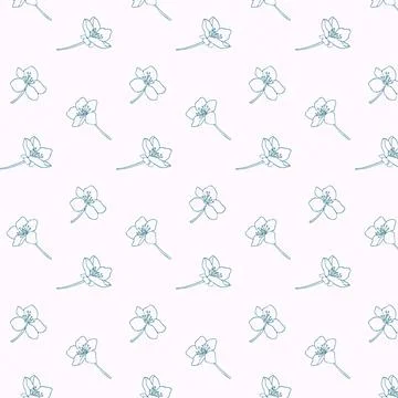 Apricot flowers pattern Stock Illustration