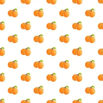 Apricot fruit seamless pattern background illustration Illustrazione stock