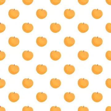 Apricot fruit seamless pattern background design Illustrazione stock