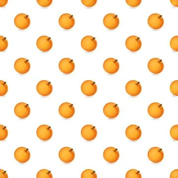 Apricot fruit seamless pattern on white background Illustrazione stock