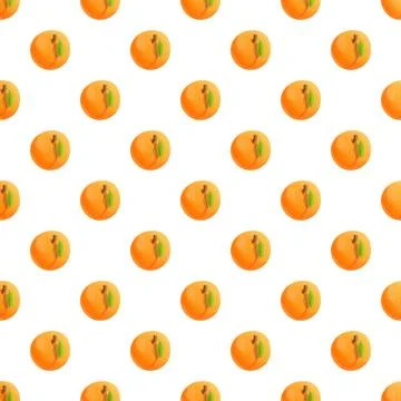 Apricot fruit seamless pattern on white background Illustrazione stock