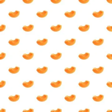 Apricot fruit slice seamless repeating pattern illustration Illustrazione stock