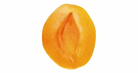 Apricot half, without seed Stock Footage 165898978