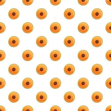 Apricot halves creating seamless fruit food pattern Illustrazione stock