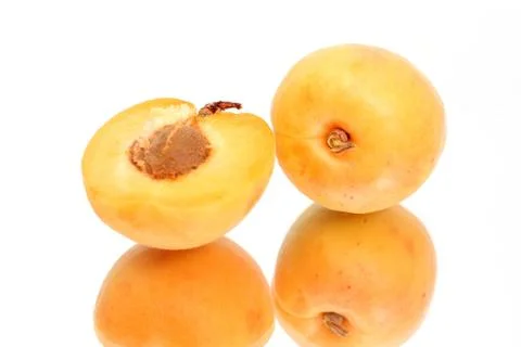 Apricot with halves Stock Photos