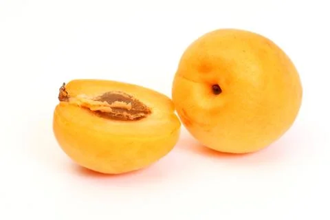 Apricot with halves Stock Photos
