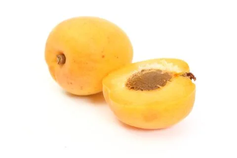 Apricot with halves Stock Photos