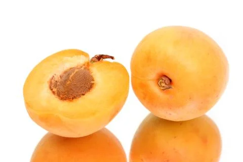 Apricot with halves Stock Photos