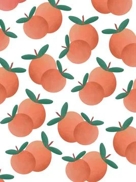 Apricot Illustration Pattern Stock Illustration