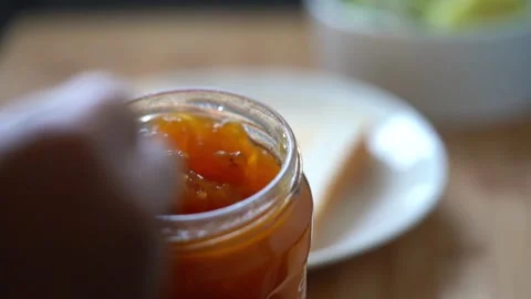 Apricot Jam Stock Footage 318053348