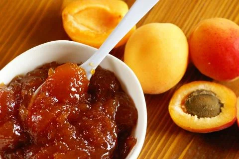 Apricot jam Stock Photos