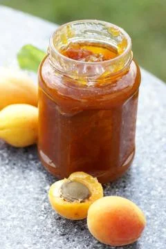 Apricot jam Stock Photos