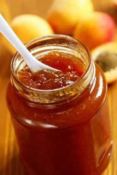 Apricot jam Stock Photos