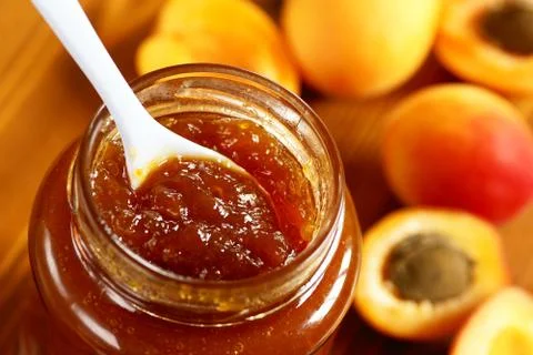 Apricot jam Stock Photos