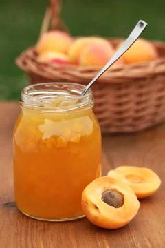 Apricot jam Stock Photos