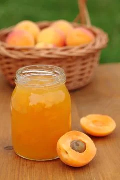Apricot jam Stock Photos