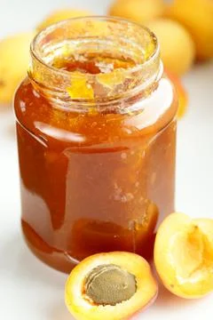 Apricot jam Stock Photos