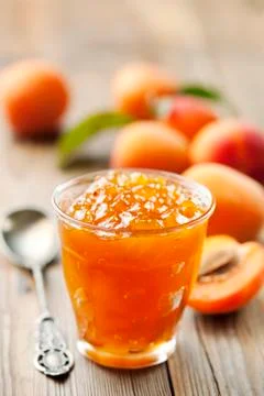 Apricot jam Stock Photos