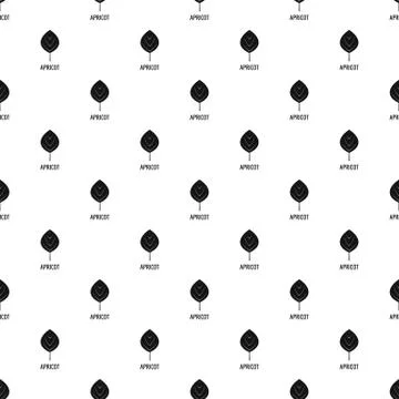 Apricot leaf pattern seamless vector Illustrazione stock