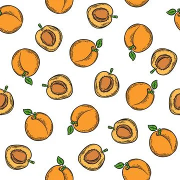 Apricot pattern Stock Illustration