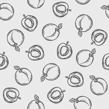 Apricot pattern Stock Illustration