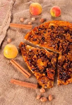 Apricot pie Stock Photos