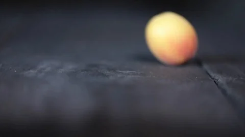Apricot Rolls to the Foreground Closeup Stock Footage 99163925
