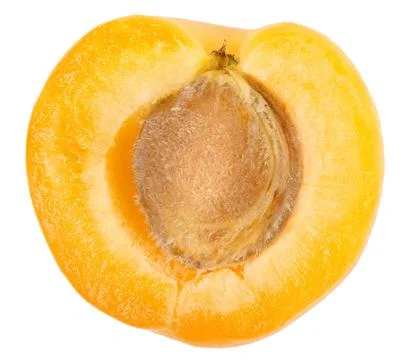 Apricot sectioned by knife Stock Photos