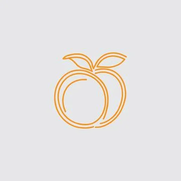 Apricot vector art design Ilustración de archivo