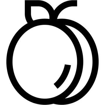 Apricot Vector Icon Design Illustration Illustrazione stock